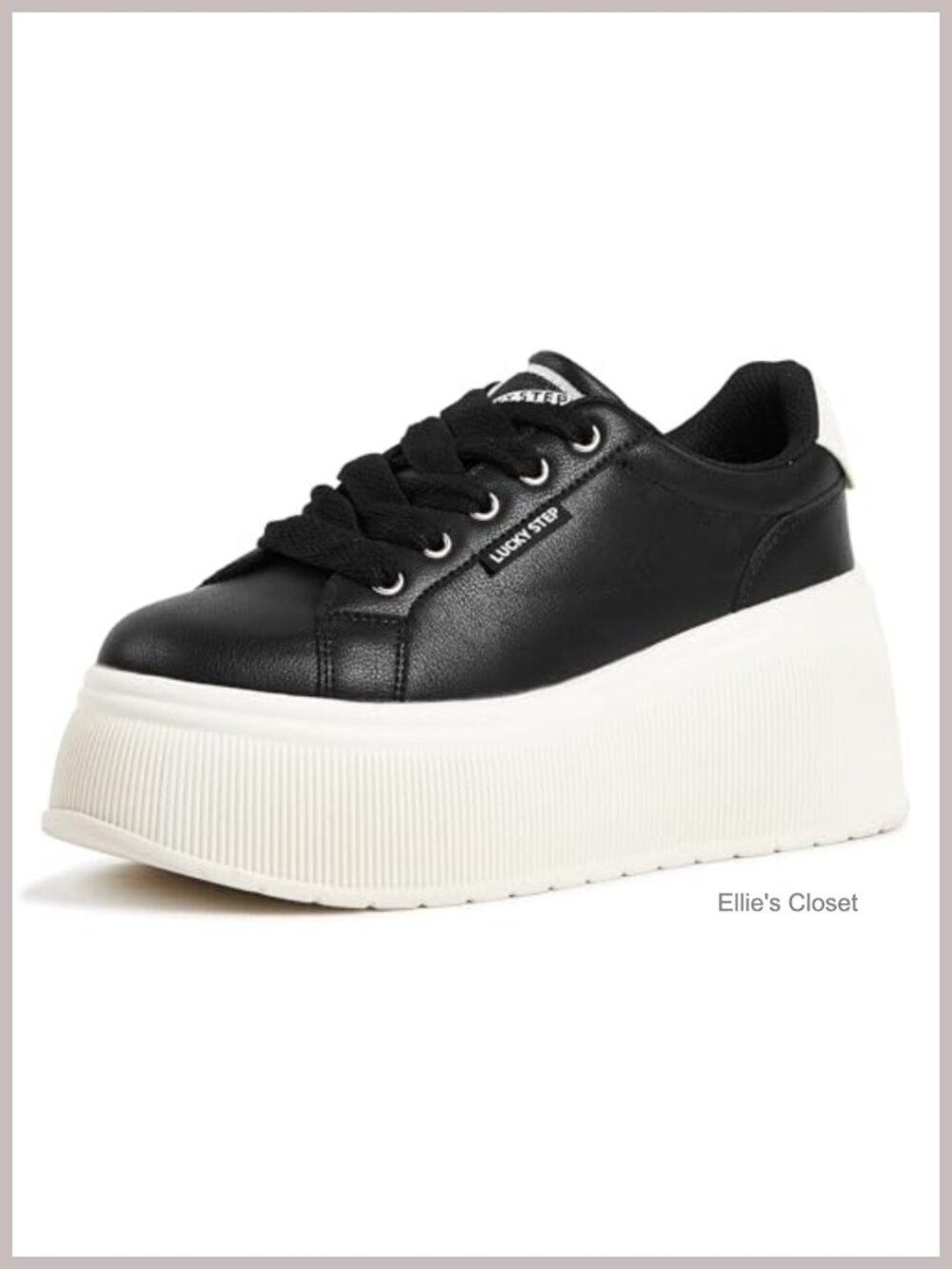 Women's Platform Wedge Canvas Sneakers Lace-Up 3.4" Heel